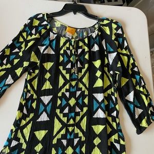 Ruby Rd black multicolored top - size small
